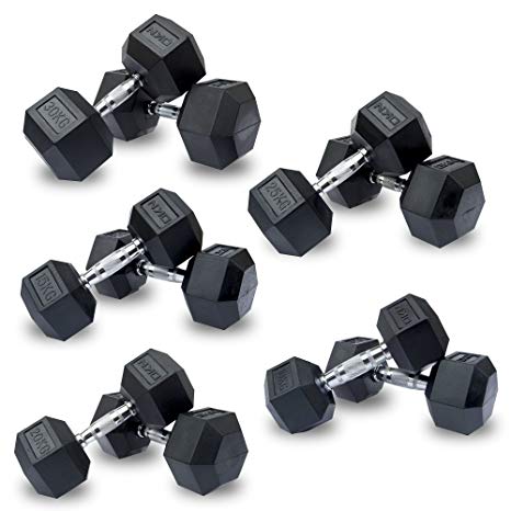 DKN Rubber Hex Dumbbell
