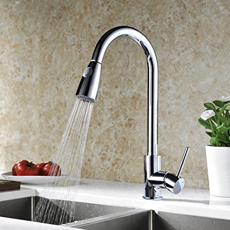 Refin Kitchen Tap Solid Brass Pull Down Spray Kitchen Sink Taps Super Quality Pre-Rinse Pull Out Kitchen Mixer Tap Chrome