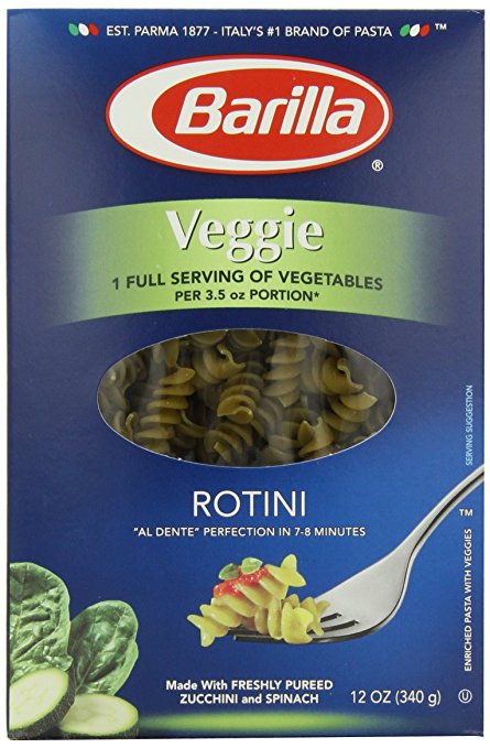 Barilla Pasta, Veggie Rotini, 12 Ounce