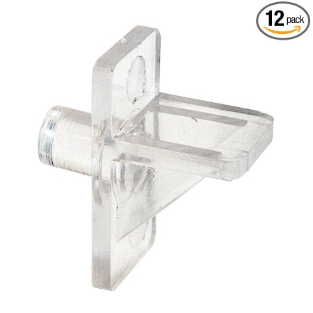 Shelf Support Pegs, 5mm Outside Diameter, Plastic Construction, Clear, Pack of 12