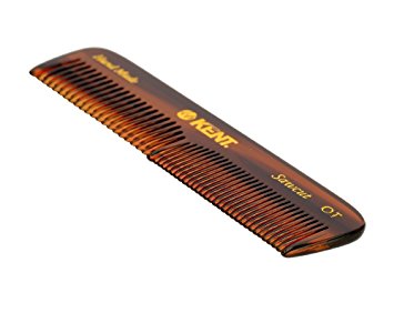 Kent Handmade Coarse and Fine Toothed Pocket Comb for Men, 11 cm