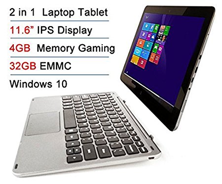 Intel Atom X5 Z8300 11.6" IPS 4GB RAM 32GB EMMC Touchscreen 2-in-1 Laptop Tablet PC Windows 10   Bluetooth keyboard Docking