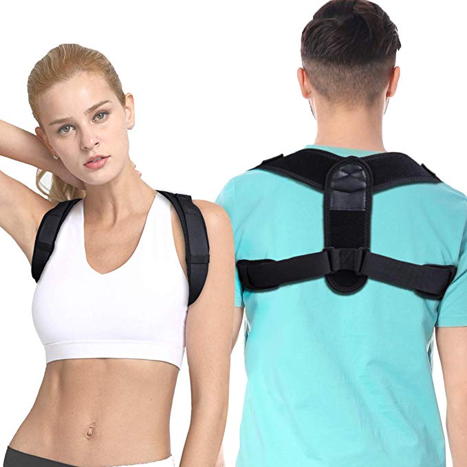Posture Corrector Spinal Support for Women and Men - Adjustable Back Brace Support - Relieves Back, Shoulder, and Neck Pain - Physical Therapy Posture Brace to Improve Posture - L