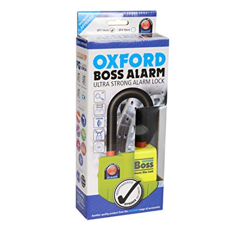 Oxford BOSS Alarm 14MM Ultra Strong DISC Lock OF3, Yellow