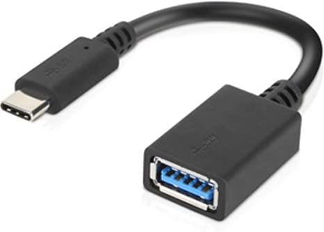 Lenovo USB Adapter - 5.in - 9 Pin USB Type A (F) to 24 Pin USB-C (M) - Black - for 100E, 330S-14Ast, 720S Touch-15Ikb and More