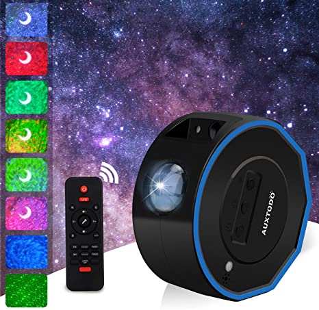 JBonest Night Light Star Projector，3-in-1 Galaxy Projector, Led Projector Light,Light Projector Sky Lamp with Sound Control& Remote Control Ocean Wave Projector for Party or Bedroom