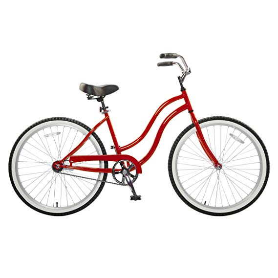 Cycle Force Cruiser Bike, 26 inch wheels, 18 inch frame, Women's Bike, Red