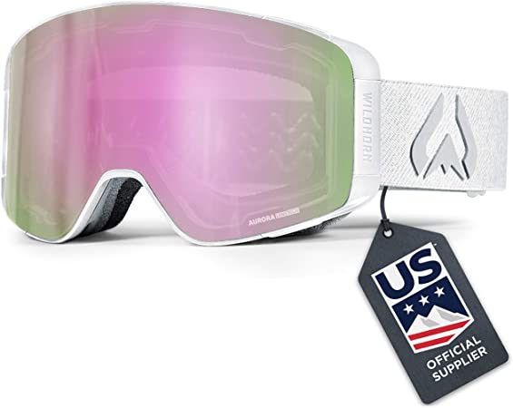 Wildhorn Pipeline Ski Goggles - Wide View Anti-Fog Unisex Cylindrical Snowboard Goggles