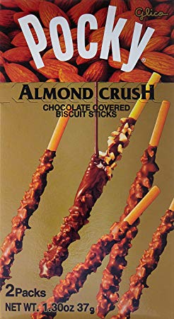 Glico Pocky Chocolate with Almond Crush Cream Covered Biscuit Sticks 1.37oz