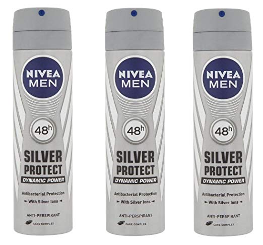 Nivea Men 48hr Silver Protect Dynamic Power Antiperspirant Spray Pack of 3