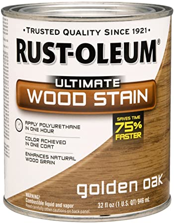 Rust-Oleum 260143 Ultimate Wood Stain, Quart, Golden Oak
