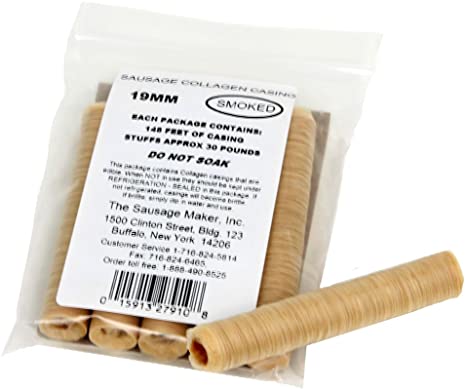 The Sausage Maker - Smoked Collagen Sausage Casings, 19mm (3/4")