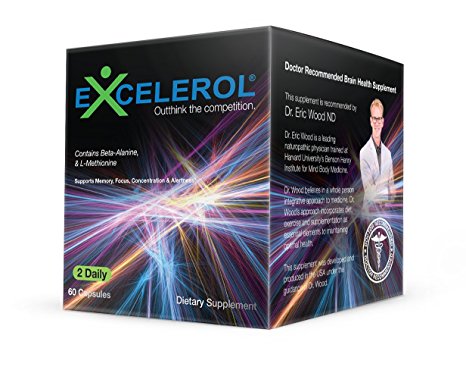 Excelerol 2 - Maximum Strength Brain And Memory Supplement, Supports Focus Mental Clarity, Concentration & Alertness