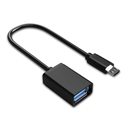iDaye,Micro USB 2.0 OTG Cable Adapter,On The Go work for Micro USB mobile phones and tablets with OTG available.(Black 1 Pack)