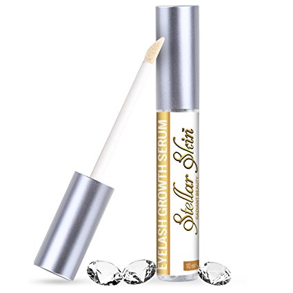 Eyelash Growth Serum from Stellar Skin. Best enhancer for Long, Full, Thick Eyelashes and Brows. Natural conditioning treatment to boost lash growth. Made in the USA