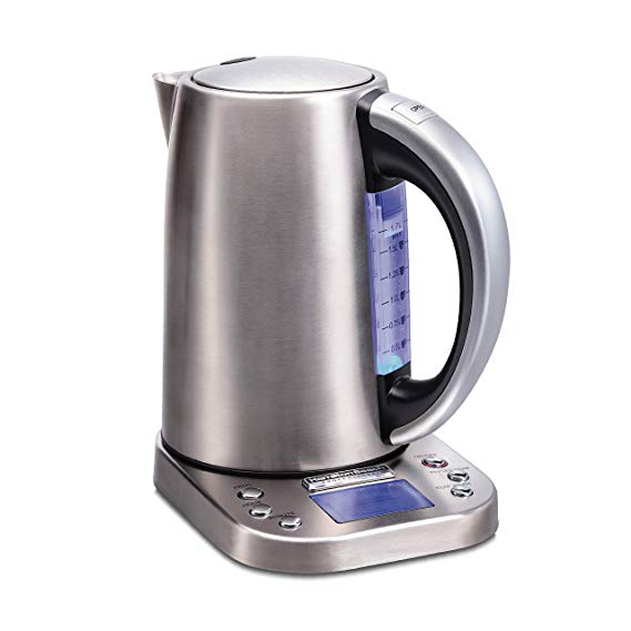 Hamilton Beach 41028 Professional Electric Kettle with Digital Controls, 6 Preset Temperatures, LCD Screen, 1500 Watts Silver