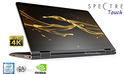 HP Spectre Touch 15t x360 Gaming Convertible Ultrabook 7th Gen Intel i7 up to 3.5 GHz 16GB 512GB SSD 15.6" 4K B&O AUDIO WebCam WiFi (Certified Refurbished)