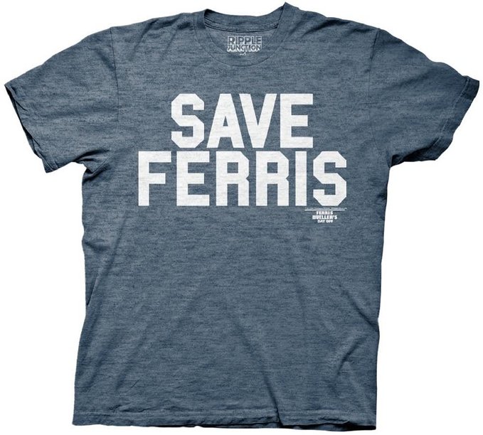 Ferris Bueller's Day Off Save Ferris Adult T-Shirt