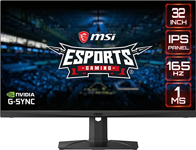 MSI Full WQHD Anti-Glare 1ms 2560 x 1440 165Hz Refresh Rate HDR Ready USB/DP/HDMI 31.5” Monitor (Optix MAG321QR)