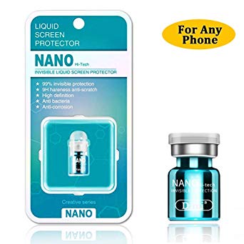 Nano Liquid Screen Protector, Anti-Scratch Invisible Protection with 9H Hardness for All Smartphones, Tablets, Watches, Cameras, Nano Coating Compatible for iPhone XR, XS, Samsung S9, S10