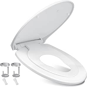 KESSER® WC Sitz mit Absenkautomatik Toilettendeckel Quick-Release-Funktion und Softclose - einfache Montage Klodeckel aus Duroplast Toilettensitz mit Edelstahl Befestigung Kinder mit kindersitz