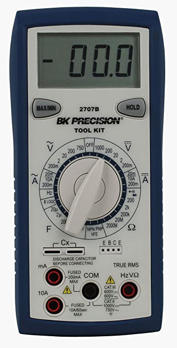 B&K Precision 2707B Manual Ranging True RMS Tool Kit Digital Multimeter