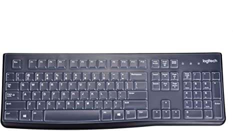 LEZE - Ultra Thin Keyboard Cover for Logitech MK120 K120 Keyboard - Clear