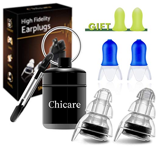 High Fidelity Earplugs for Concerts Musicians, Noise Cancelling Ear Plugs for Noise Reduction Hearing Protection from Mucic Festivals Motorcycles, Airplane Earplugs, Sleep Soft Foam Earplugs Gift Set