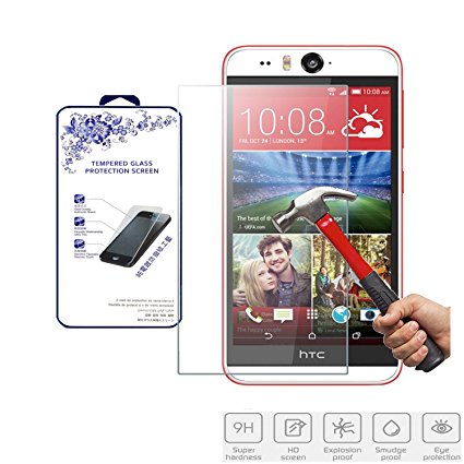 Nacodex® Premium Tempered Glass Screen Protector for HTC Desire EYE Screen - 0.33mm 2.5D Border - AT&T Verizon T-mobile, Anti-Glare Anti-Fingerprint