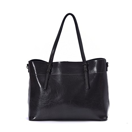 Large Genuine Leather Totes Handbags,Artmis Women Vintage Crossbody Purses Shoulder Bags For Work Fit Up13.3-14.1" Laptop (GrayNew)