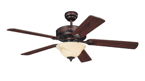 Westinghouse 7879920 Bethany One-Light 52-Inch Five-Blade Ceiling Fan, Rustic Bronze with Crème Agate Globe