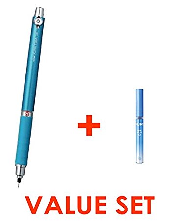 Uni Kuru Toga Auto Lead Rotation Mechanical Pencil 0.5 mm Rubber Grip Type /Blue Body/with the Spare 20 Leads Only for Kuru Toga Value Set (with our shop original product discription)