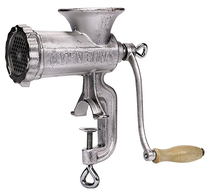 Eastman Outdoors 38213  #10 Meat Grinder with 3 Nozzles, Table Clamp, and 3/16-Inch Fine Plate