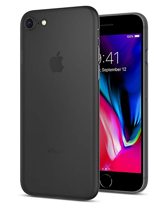 iPhone 8 Case, iPhone 7 Case, Spigen Air Skin - Semi-Transparent Lightweight Material Thin Case for Apple iPhone 7 (2016)/iPhone 8 (2017) - Black