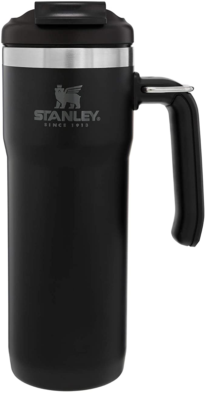 Stanley Classic Twinlock Travel Mug with Steel Loop 20oz, Leak-Proof, Packable Hot & Cold Thermos, Double Wall Vacuum Insulated Tumbler for Coffee, Tea & Drinks, BPA Free Stainless-Steel Travel Mug