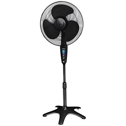 Kaz Inc Honeywell HS-1655 QuietSet 16" Stand Fan, 22.84" x 6.69" x 21.65" in, Black