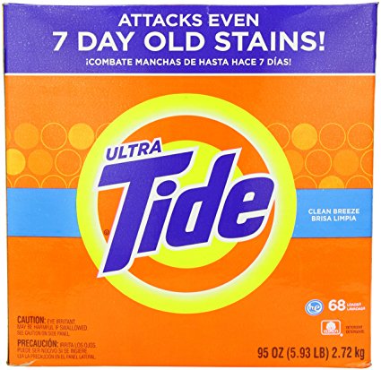 Tide Ultra He Clean Breeze Scent Powder Laundry Detergent, 68 Loads, 95 oz