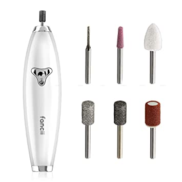 Fancii Professional Manicure & Pedicure Nail Drill System with Magnetic Case, Rechargeable - Cordless At-Home Nail File Kit with 8 Speed Settings, Buffer, Grinder, Shiner and Shaper (Lola)
