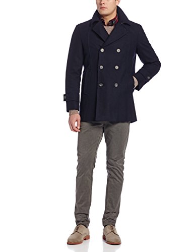 Tommy Hilfiger Men's Brady Double-Breasted Peacoat