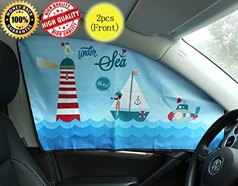 Car window Shade, Car Window Shades for Side Rear Window Car Window Shades for Baby Child Kids for Cars and SUV's- Protects Your Baby and Pets from the Harmful UV【2PCS(Front)】