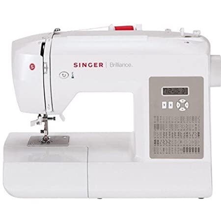 Singer Sewing 6180 Brilliance Portable Sewing Machine, White/Gray