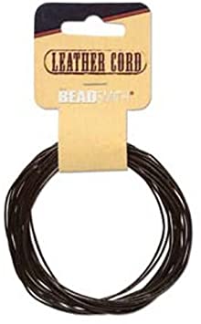 Thin Brown Leather Cord 0.5mm Diameter, 5 Yards