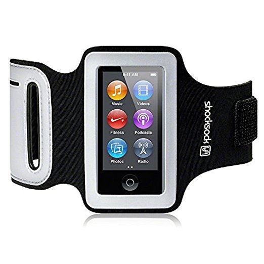 iPod Nano 7 Shocksock Reflective Sports Armband (Black)