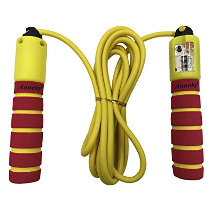 Aoneky Adjustable Skipping Rope with Counter