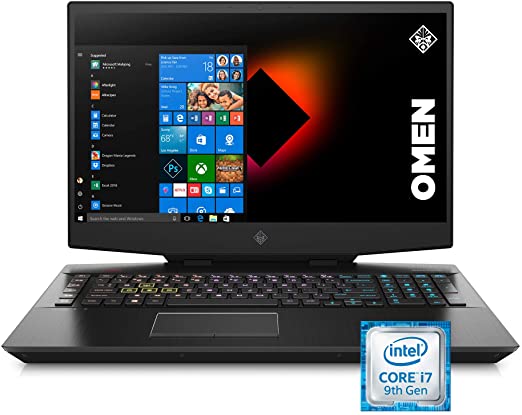 OMEN 17-Inch Gaming Laptop, Intel i7-9750H Processor, NVIDIA RTX 2070 8 GB, 16 GB RAM, 256 GB SSD & 1 TB HDD, VR Ready, Windows 10 Home (17-cb0040nr, Black)