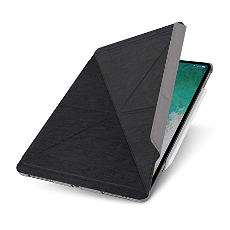 Moshi VersaCover Case for New 2019 iPad Pro 12.9 inch with USB-C, with Folding Cover, 3 Viewing Angles, Support Apple Pencil Charging, Auto Sleep/Wake, Magnetic Attachment, Black