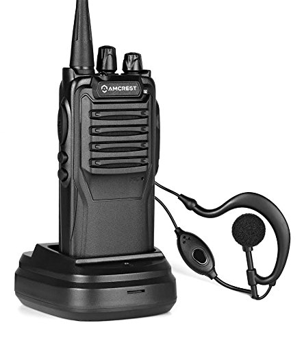 Amcrest ATR-22 UHF Portable Radio Walkie Talkie Frequency Range 400-470 MHz FM Transceiver 16 Programmable Channels High Power Flashlight Walkie-Talkie Two-Way Radio FCC Cert.