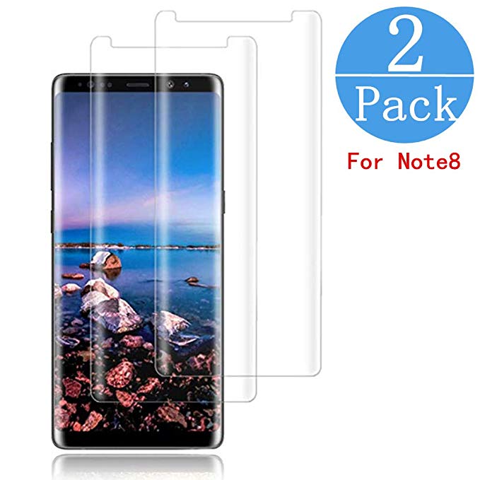 (2 - Pack) Samsung Galaxy Note 8 Screen Protector,[Anti-Bubble][Anti-Fingerprint] Tempered Glass Screen Protector Compatible Note 8
