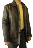 Super Brown Distressed Leather Jacket - Natural Leather Coat 9658BEST SELLER9668