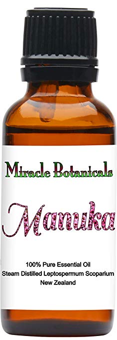 Miracle Botanicals Wildcrafted Manuka Essential Oil - 100% Pure Leptospermum Scoparium - 30% Triketones - 30ml/1oz.